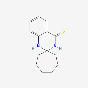 molecular formula C14H18N2S B2813541 1'H-螺[环庚烷-1,2'-喹唑啉]-4'-硫醇 CAS No. 892299-03-5