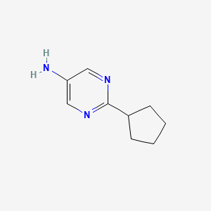 molecular formula C9H13N3 B2813549 2-环戊基嘧啶-5-胺 CAS No. 1178158-55-8