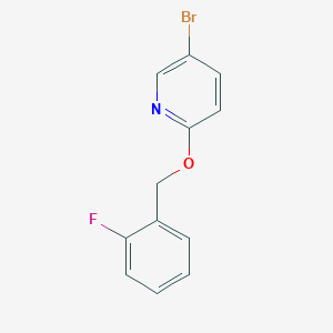 molecular formula C12H9BrFNO B2813560 5-Bromo-2-(2-fluorobenzyloxy)pyridine CAS No. 1410775-95-9