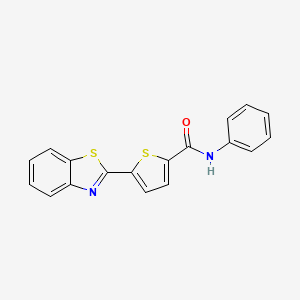 molecular formula C18H12N2OS2 B2813584 5-(1,3-苯并噻唑-2-基)-N-苯基噻吩-2-羧酰胺 CAS No. 622344-85-8
