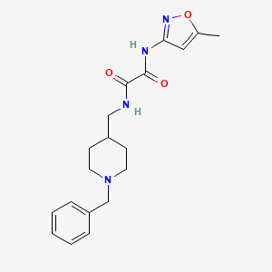 molecular formula C19H24N4O3 B2813585 N1-((1-苄基哌啶-4-基)甲基)-N2-(5-甲基异噁唑-3-基)草酰胺 CAS No. 953249-04-2