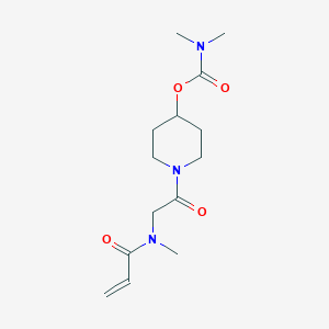 B2813587 [1-[2-[Methyl(prop-2-enoyl)amino]acetyl]piperidin-4-yl] N,N-dimethylcarbamate CAS No. 2361898-44-2