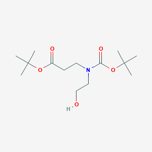 molecular formula C14H27NO5 B2813589 Tert-butyl 3-(tert-butoxycarbonyl(2-hydroxyethyl)amino)propanoate CAS No. 1629737-97-8
