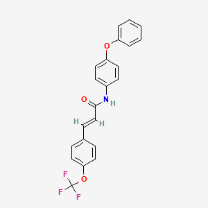 molecular formula C22H16F3NO3 B2813601 N-(4-苯氧基苯基)-3-[4-(三氟甲氧基)苯基]丙烯酰胺 CAS No. 882082-52-2