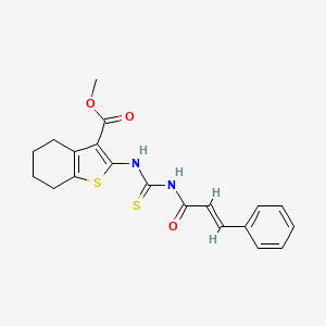 (E)-methyl 2-(3-cinnamoylthioureido)-4,5,6,7-tetrahydrobenzo[b]thiophene-3-carboxylate