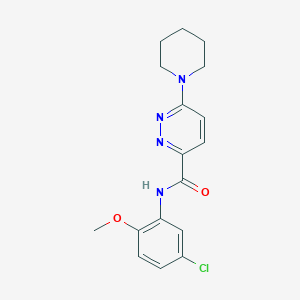 molecular formula C17H19ClN4O2 B2813606 N-(5-chloro-2-methoxyphenyl)-6-(piperidin-1-yl)pyridazine-3-carboxamide CAS No. 1396785-44-6