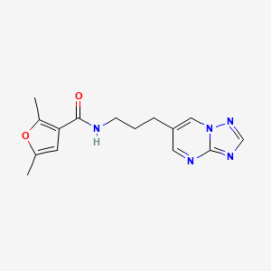 molecular formula C15H17N5O2 B2813607 N-(3-([1,2,4]三唑[1,5-a]嘧啶-6-基)丙基)-2,5-二甲基呋喃-3-甲酰胺 CAS No. 2034227-21-7