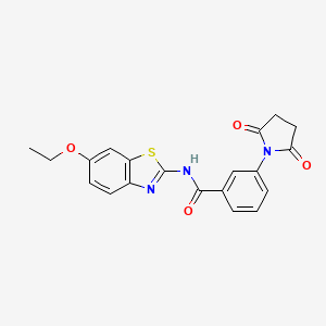 3-(2,5-dioxopyrrolidin-1-yl)-N-(6-ethoxybenzo[d]thiazol-2-yl)benzamide