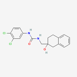 molecular formula C18H18Cl2N2O2 B2813622 1-(3,4-二氯苯基)-3-((2-羟基-1,2,3,4-四氢萘-2-基)甲基)脲 CAS No. 1797615-98-5