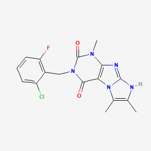 B2813629 3-(2-chloro-6-fluorobenzyl)-1,6,7-trimethyl-1H-imidazo[2,1-f]purine-2,4(3H,8H)-dione CAS No. 919012-48-9