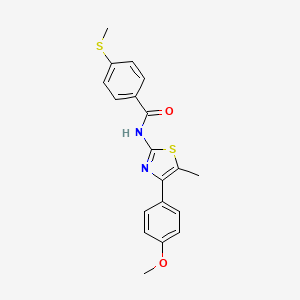 N-(4-(4-methoxyphenyl)-5-methylthiazol-2-yl)-4-(methylthio)benzamide