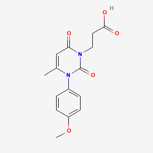 3-[3-(4-methoxyphenyl)-4-methyl-2,6-dioxo-3,6-dihydropyrimidin-1(2H)-yl]propanoic acid