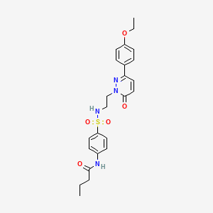 N-(4-(N-(2-(3-(4-ethoxyphenyl)-6-oxopyridazin-1(6H)-yl)ethyl)sulfamoyl)phenyl)butyramide