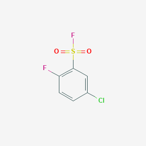 molecular formula C6H3ClF2O2S B2813651 2-Fluoro-5-chlorobenzenesulfonyl fluoride CAS No. 128564-59-0