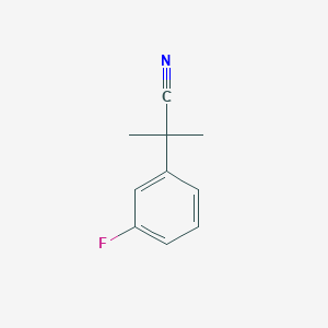molecular formula C10H10FN B2813653 2-(3-Fluorophenyl)-2-methylpropanenitrile CAS No. 93748-10-8
