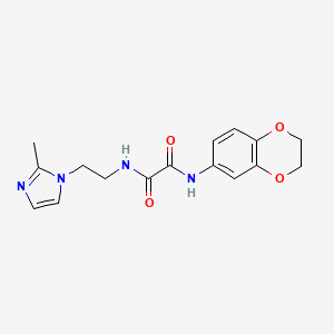 N1-(2,3-dihydrobenzo[b][1,4]dioxin-6-yl)-N2-(2-(2-methyl-1H-imidazol-1-yl)ethyl)oxalamide