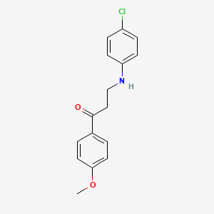 molecular formula C16H16ClNO2 B2813662 3-(4-Chloroanilino)-1-(4-methoxyphenyl)-1-propanone CAS No. 95886-08-1