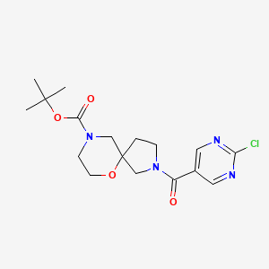 Tert-butyl 2-(2-chloropyrimidine-5-carbonyl)-6-oxa-2,9-diazaspiro[4.5]decane-9-carboxylate