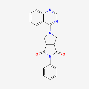 molecular formula C20H16N4O2 B2813668 5-Phenyl-2-quinazolin-4-yl-1,3,3a,6a-tetrahydropyrrolo[3,4-c]pyrrole-4,6-dione CAS No. 2415562-83-1