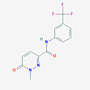molecular formula C13H10F3N3O2 B2813669 1-methyl-6-oxo-N-[3-(trifluoromethyl)phenyl]pyridazine-3-carboxamide CAS No. 757229-50-8