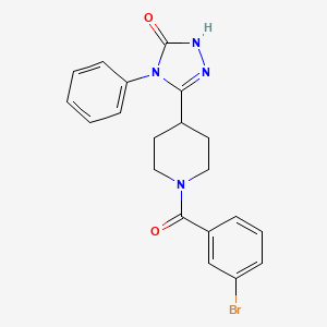 5-[1-(3-bromobenzoyl)piperidin-4-yl]-4-phenyl-2,4-dihydro-3H-1,2,4-triazol-3-one