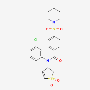 N-(3-chlorophenyl)-N-(1,1-dioxido-2,3-dihydrothiophen-3-yl)-4-(piperidin-1-ylsulfonyl)benzamide