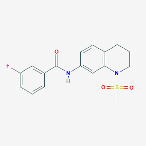 3-fluoro-N-(1-methylsulfonyl-3,4-dihydro-2H-quinolin-7-yl)benzamide