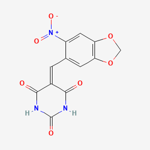 5-((6-nitrobenzo[d][1,3]dioxol-5-yl)methylene)pyrimidine-2,4,6(1H,3H,5H)-trione