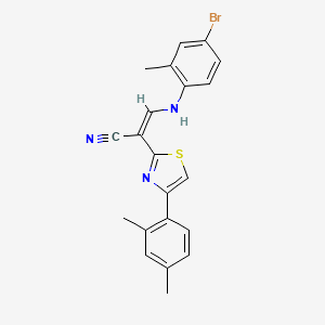 (Z)-3-((4-bromo-2-methylphenyl)amino)-2-(4-(2,4-dimethylphenyl)thiazol-2-yl)acrylonitrile