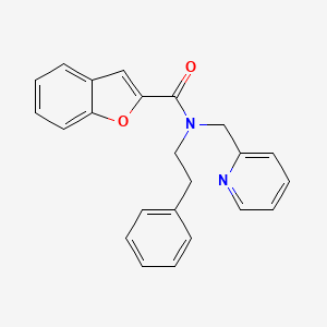 molecular formula C23H20N2O2 B2813702 N-phenethyl-N-(pyridin-2-ylmethyl)benzofuran-2-carboxamide CAS No. 1170147-91-7