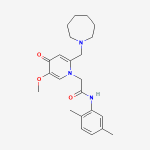 2-(2-(azepan-1-ylmethyl)-5-methoxy-4-oxopyridin-1(4H)-yl)-N-(2,5-dimethylphenyl)acetamide