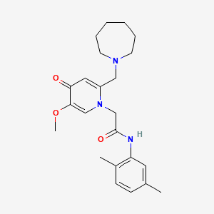 molecular formula C23H31N3O3 B2813703 2-(2-(azepan-1-ylmethyl)-5-methoxy-4-oxopyridin-1(4H)-yl)-N-(2,5-dimethylphenyl)acetamide CAS No. 1005307-60-7