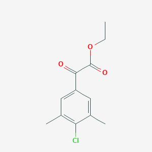 molecular formula C12H13ClO3 B2813705 Ethyl 4-chloro-3,5-dimethylbenzoylformate CAS No. 1256479-55-6