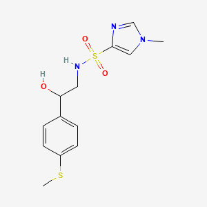 molecular formula C13H17N3O3S2 B2813706 N-(2-羟基-2-(4-(甲硫基)苯基)乙基)-1-甲基-1H-咪唑-4-磺酰胺 CAS No. 1448066-02-1