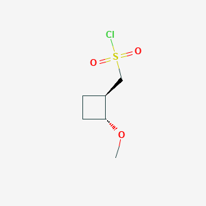 molecular formula C6H11ClO3S B2813710 [(1R,2R)-2-Methoxycyclobutyl]methanesulfonyl chloride CAS No. 2490344-55-1