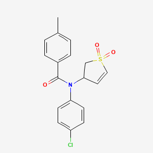 N-(4-chlorophenyl)-N-(1,1-dioxido-2,3-dihydrothiophen-3-yl)-4-methylbenzamide