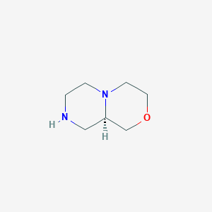 molecular formula C7H14N2O B2813738 (9aR)-Octahydropyrazino[2,1-c][1,4]oxazine CAS No. 1126432-04-9; 508241-14-3