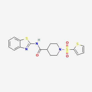 N-(benzo[d]thiazol-2-yl)-1-(thiophen-2-ylsulfonyl)piperidine-4-carboxamide