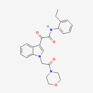 molecular formula C24H25N3O4 B2813745 N-(2-乙基苯基)-2-(1-(2-吗啉啉-2-氧代乙基)-1H-吲哚-3-基)-2-氧代乙酰胺 CAS No. 872857-15-3