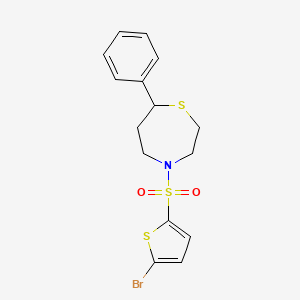 4-((5-Bromothiophen-2-yl)sulfonyl)-7-phenyl-1,4-thiazepane