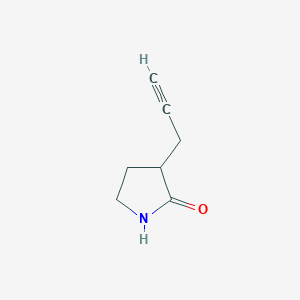 molecular formula C7H9NO B2813753 3-Prop-2-ynylpyrrolidin-2-one CAS No. 1566922-31-3