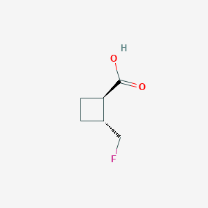 molecular formula C6H9FO2 B2813755 (1R,2R)-2-(Fluoromethyl)cyclobutane-1-carboxylic acid CAS No. 2581762-99-2