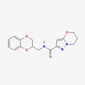 N-((2,3-dihydrobenzo[b][1,4]dioxin-2-yl)methyl)-6,7-dihydro-5H-pyrazolo[5,1-b][1,3]oxazine-2-carboxamide