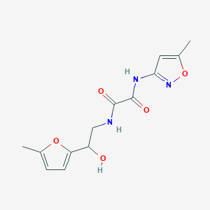 molecular formula C13H15N3O5 B2813763 N1-(2-hydroxy-2-(5-methylfuran-2-yl)ethyl)-N2-(5-methylisoxazol-3-yl)oxalamide CAS No. 1226429-44-2