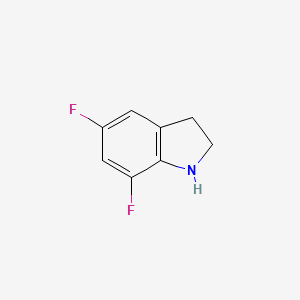 molecular formula C8H7F2N B2813766 5,7-Difluoroindoline CAS No. 247564-56-3