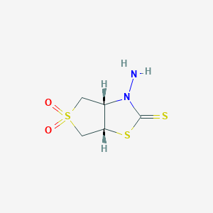 (3aS,6aS)-3-amino-5,5-dioxo-3a,4,6,6a-tetrahydrothieno[3,4-d][1,3]thiazole-2-thione