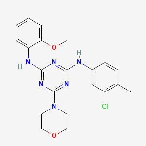 N2-(3-chloro-4-methylphenyl)-N4-(2-methoxyphenyl)-6-morpholino-1,3,5-triazine-2,4-diamine