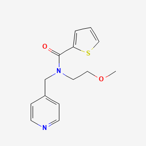 molecular formula C14H16N2O2S B2813772 N-(2-methoxyethyl)-N-(pyridin-4-ylmethyl)thiophene-2-carboxamide CAS No. 1286712-01-3