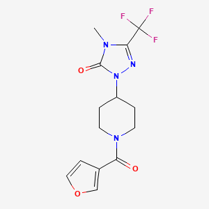 1-(1-(furan-3-carbonyl)piperidin-4-yl)-4-methyl-3-(trifluoromethyl)-1H-1,2,4-triazol-5(4H)-one