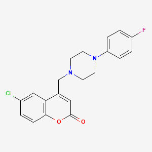 6-Chloro-4-[[4-(4-fluorophenyl)piperazin-1-yl]methyl]chromen-2-one